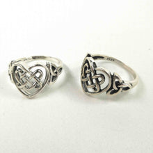 Cargar imagen en el visor de la galería, Anillo Corazón De Nudo Celta de Plata Esterlina 925 - Reino Vikingo GT - anillos, Plata 925, Premium, Shield Maiden, Top - Anillos