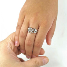 Cargar imagen en el visor de la galería, Anillo Corazón De Nudo Celta de Plata Esterlina 925 - Reino Vikingo GT - anillos, Plata 925, Premium, Shield Maiden, Top - Anillos