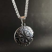 Cargar imagen en el visor de la galería, Aegishjalmur de Acero Inoxidable - Reino Vikingo GT - acero inoxidable, colgante, Guerrero, Premium - Medallón