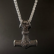 Cargar imagen en el visor de la galería, Mjolnir Berserker - Reino Vikingo GT - acero inoxidable, colgante, nuevo - Colgante