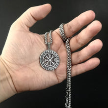 Cargar imagen en el visor de la galería, Vegvisir De Acero Inoxidable - Reino Vikingo GT - acero inoxidable, colgante, Premium - Colgante