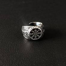 Cargar imagen en el visor de la galería, Anillo De Aegishjalmur De Acero Inoxidable - Reino Vikingo GT - acero inoxidable, anillos, Premium, Top - Anillos