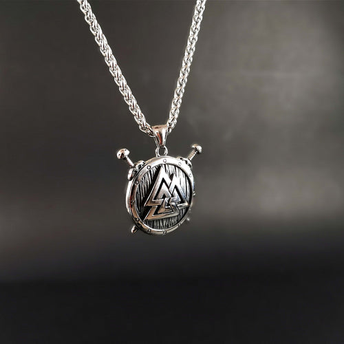 Escudo de Odin - Reino Vikingo GT - acero inoxidable, colgante, Guerrero - Colgante