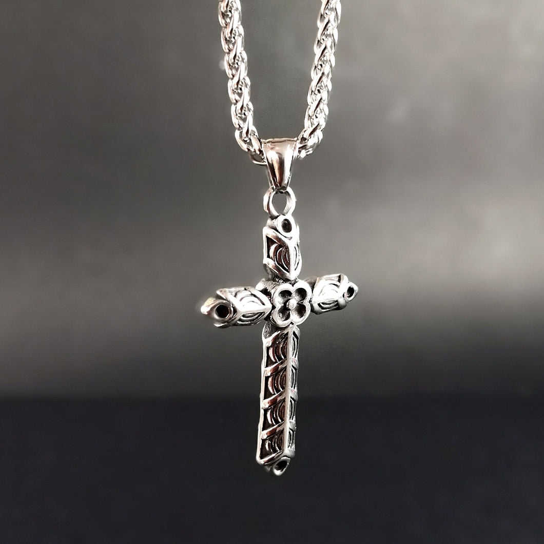 Cruz de Athelstan de Acero Inoxidable - Reino Vikingo GT - acero inoxidable, colgante, Guerrero - Colgante