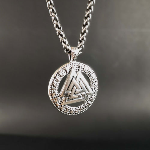 Valknut de Acero Inoxidable - Reino Vikingo GT - acero inoxidable, colgante, Premium - Colgante