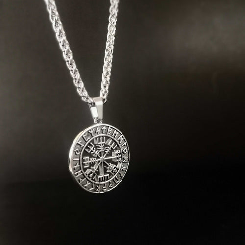 Vegvisir De Acero Inoxidable - Reino Vikingo GT - acero inoxidable, colgante, Premium - Colgante